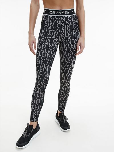 Calvin Klein Ruhák HU504007 | Calvin Klein Logo Waistband Gym Női Leggings Fekete